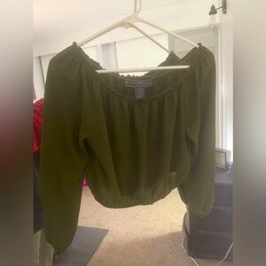 Crop top dress shirt